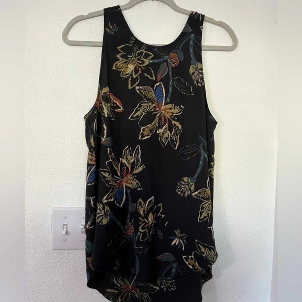 Wilfred Aritzia Sevres Floral Button Closure Back Sleeveless Blouse Medium